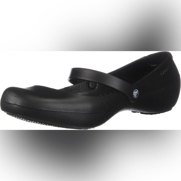 Crocs women’s Black Mary Jane Flats size w6 - Picture 6 of 7